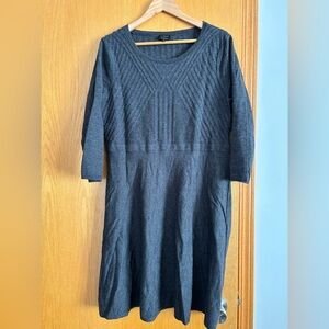 Talbots XL Grey Sweater Dress